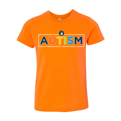 Youth "Autism Inspire Potential Celebrate Ability" Bridgeway Graphic Short Sleeve Tee