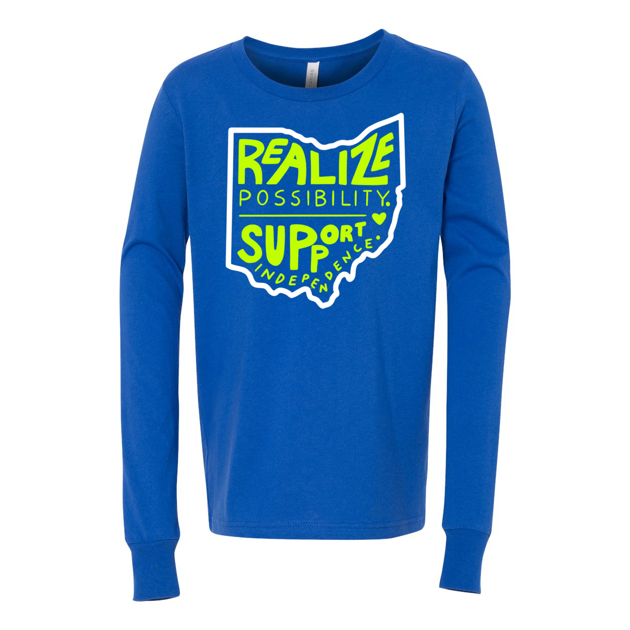 Youth "Realize Possibility Support Independence" Bridgeway Graphic Long Sleeve