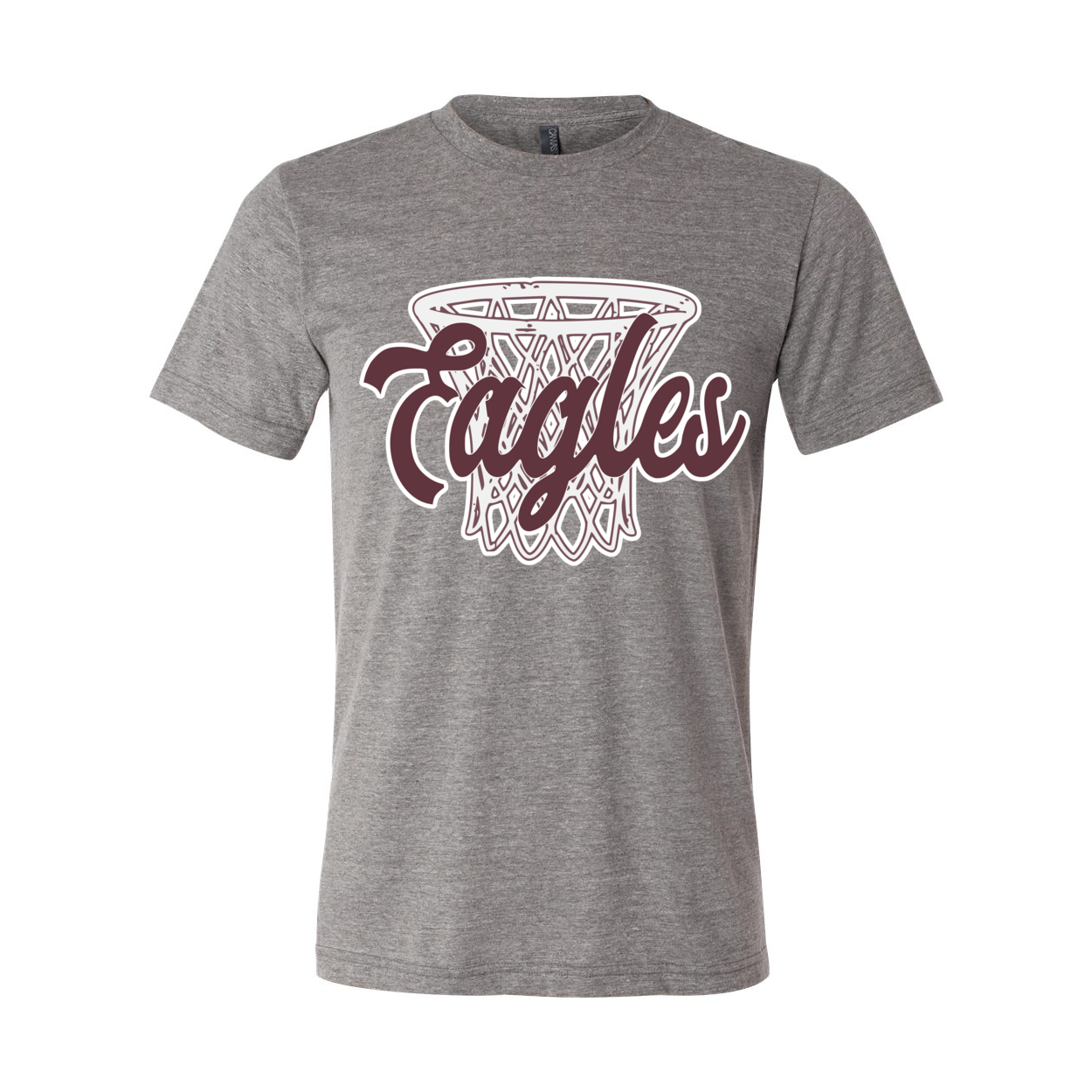 Adult Unisex Super Soft Vintage Eagles Hoops Basketball Short Sleeve Graphic Tee