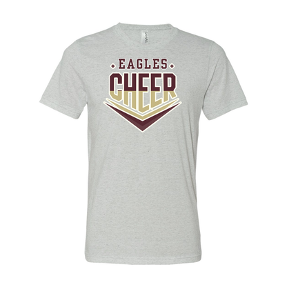 Adult Unisex Super Soft Eagles Maroon & Gold Cheer Short Sleeve Graphic Tee - New Albany Eagles