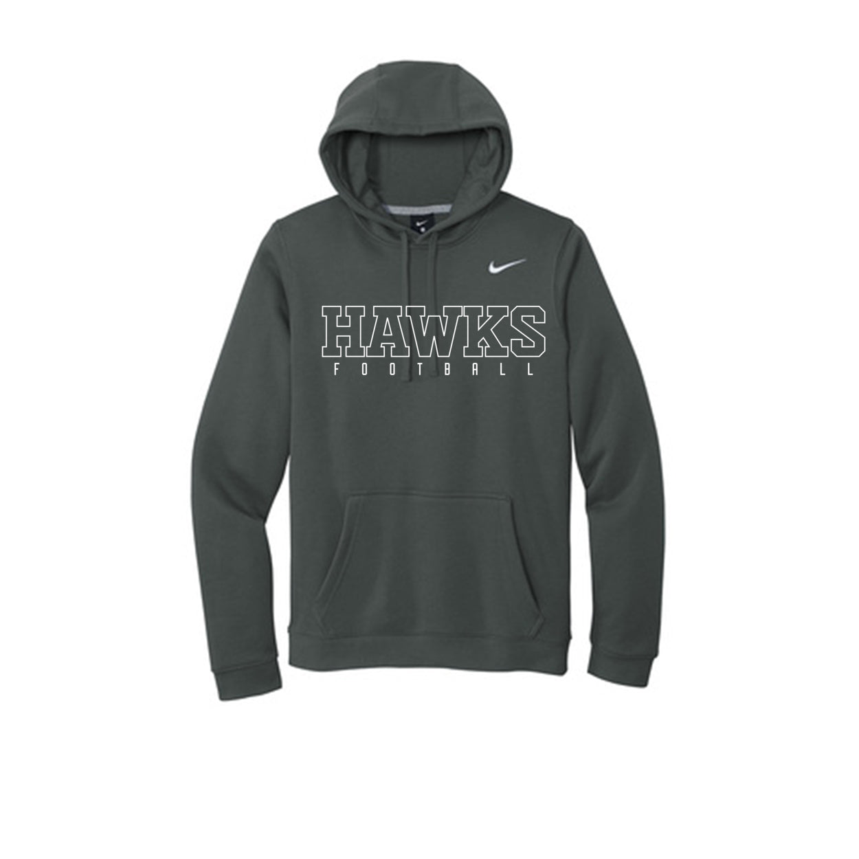 Adult Unisex Westerville Central Block Hawks Football Graphic Nike Club Fleece Hoodie