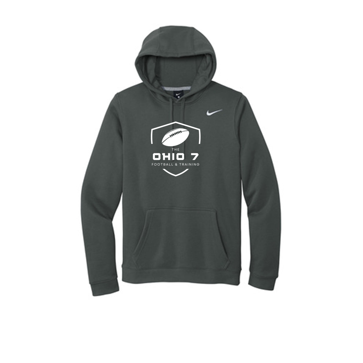 Adult Unisex The Ohio 7 White Logo Graphic Nike Club Fleece Hoodie