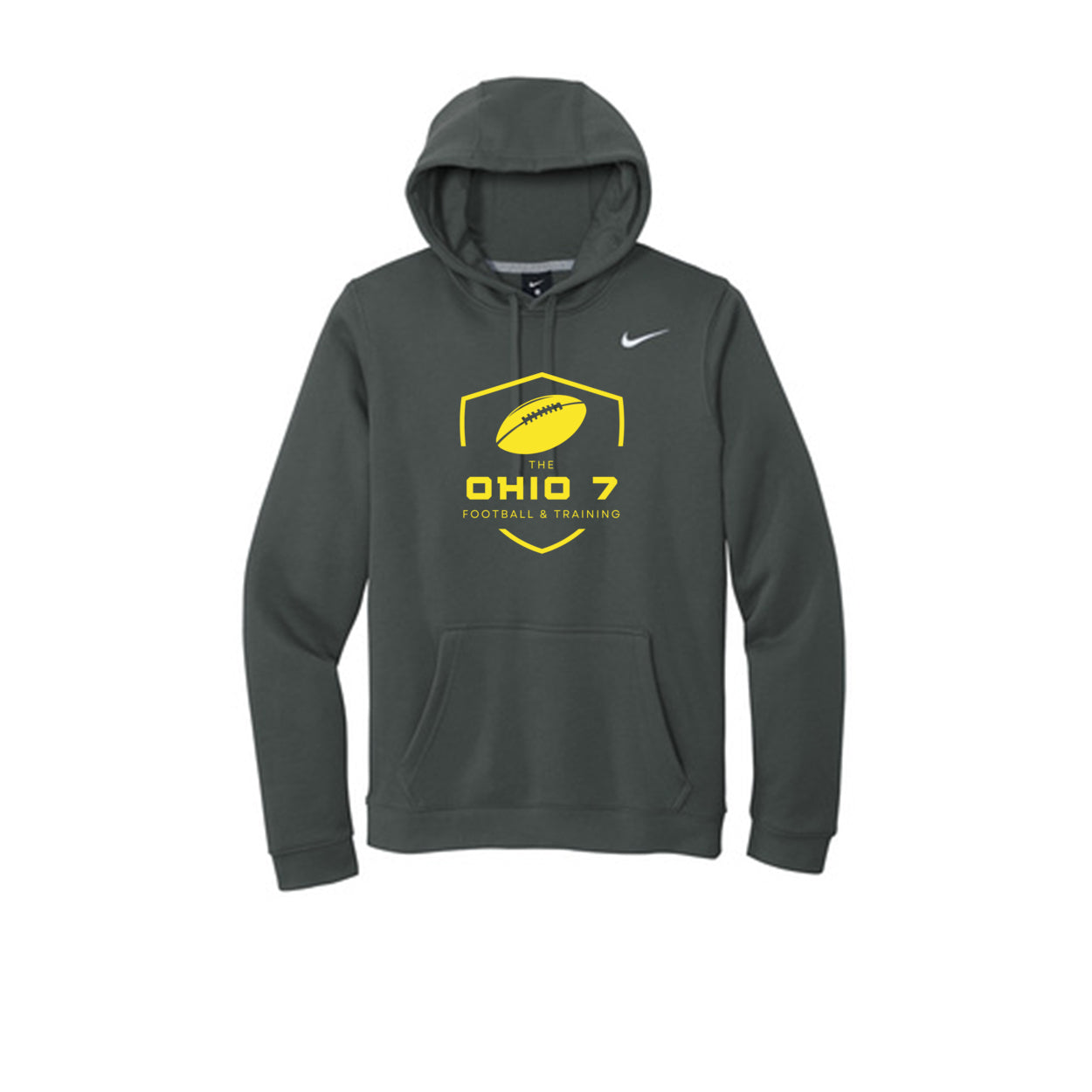 Adult Unisex The Ohio 7 Yellow Logo Graphic Nike Club Fleece Hoodie