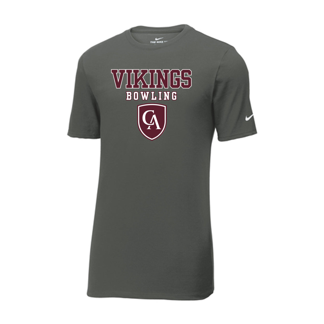 Adult Unisex Columbus Academy Vikings Bowling Graphic Nike Dri-FIT Performance Tee