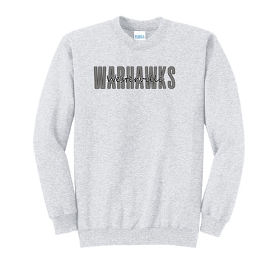 Adult Unisex Westerville Central Warhawks Spirit Script Graphic Easy Sweatshirt
