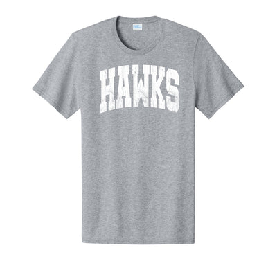 Adult Unisex Westerville Central Distressed Oversized Hawks Graphic Easy Tee