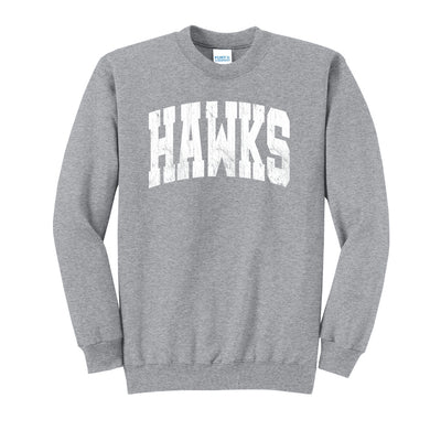 Adult Unisex Westerville Central Distressed Oversized Hawks Graphic Easy Sweatshirt