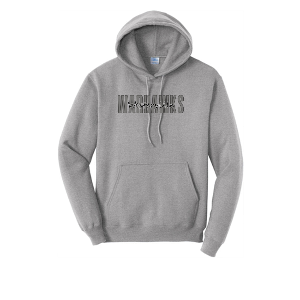 Adult Unisex Westerville Central Warhawks Spirit Script Graphic Easy Hoodie