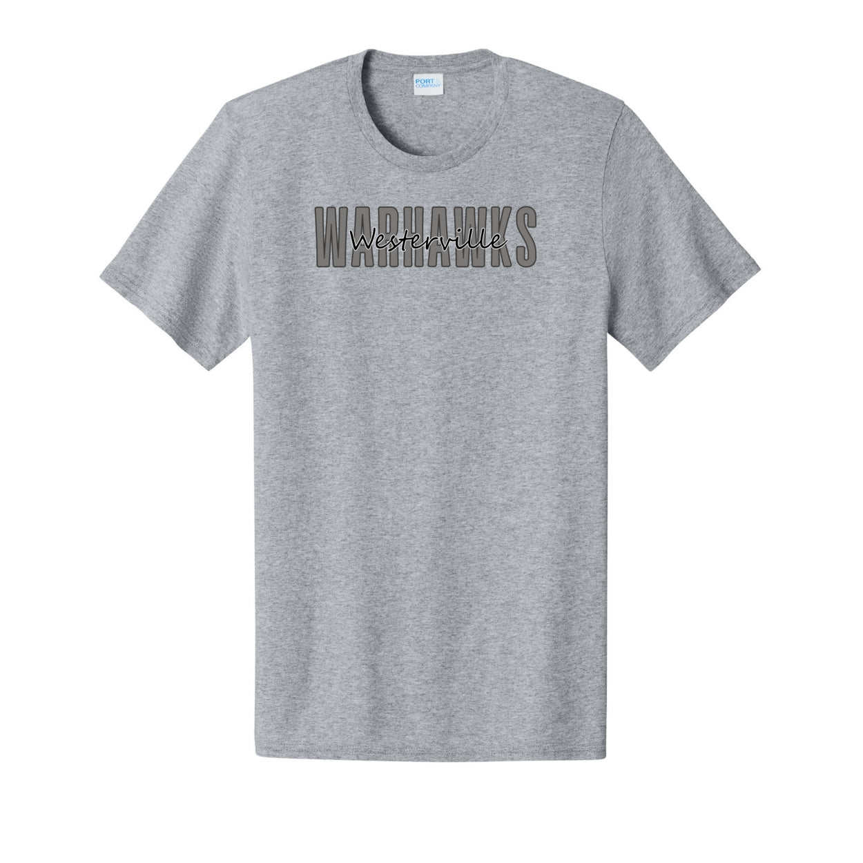 Adult Unisex Westerville Central Warhawks Spirit Script Graphic Easy Tee