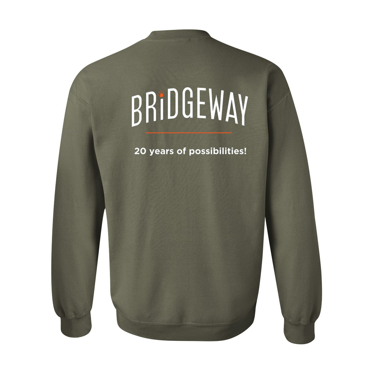 Adult Unisex "Realize Possibilities Support Independence" Bridgeway Graphic Crewneck Sweatshirt