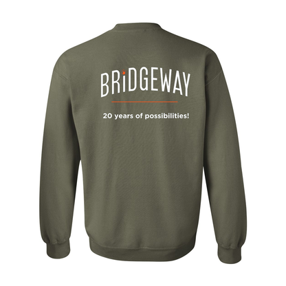 Adult Unisex "Realize Possibilities Support Independence" Bridgeway Graphic Crewneck Sweatshirt