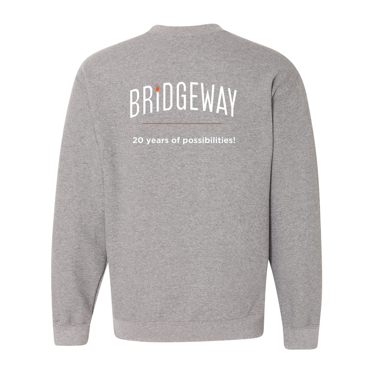 Adult Unisex "Realize Possibility Support Independence" Bridgeway Graphic Crewneck Sweatshirt