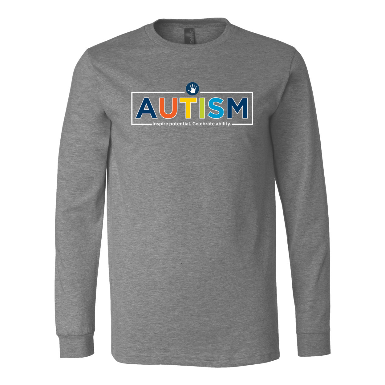 Adult Unisex "Autism Inspire Potential Celebrate Ability" Bridgeway Graphic Long Sleeve Tee