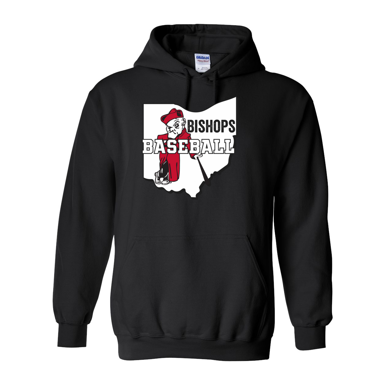 Adult Unisex Ohio Battling Bishops Baseball Graphic Hoodie - Ohio Wesleyan University