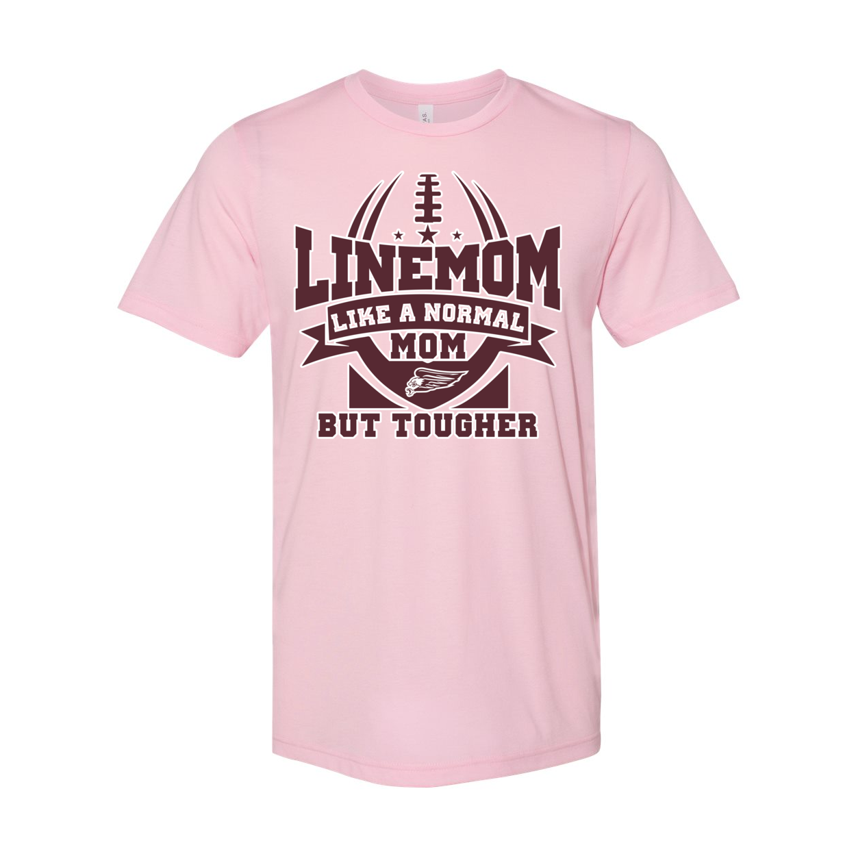 Women's Eagles Lineman Mom Super Soft Classic Logo Football Short Sleeve Graphic Tee