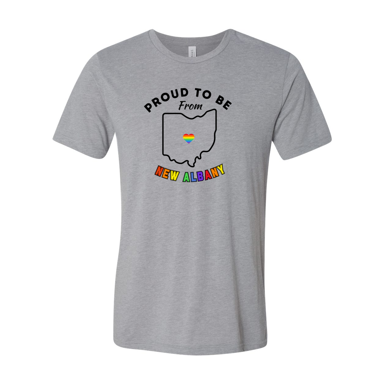 Adult Unisex City Rainbow Pride Super Soft Short Sleeve Graphic Tee - New Albany