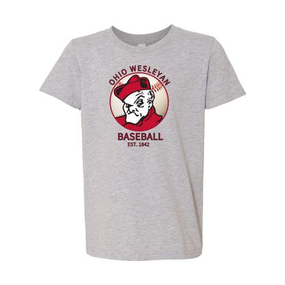 Youth 1842 Bishops Baseball Graphic Short Sleeve Soft Tee - Ohio Wesleyan University