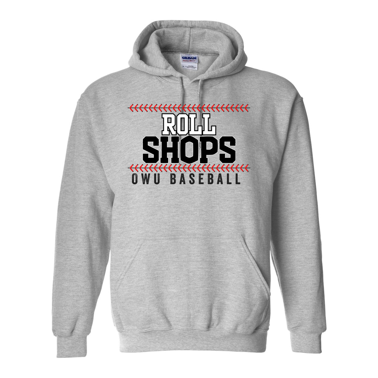 Adult Unisex OWU Roll Shops Baseball Graphic Hoodie - Ohio Wesleyan University