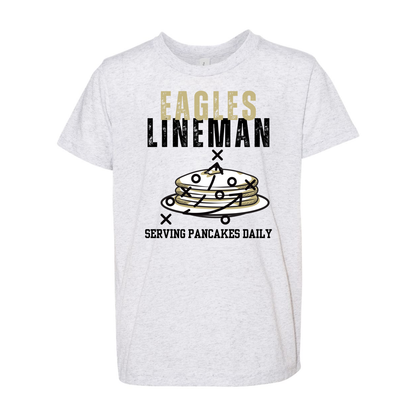 Youth Super Soft Eagles Lineman Pancake Short Sleeve Graphic Tee