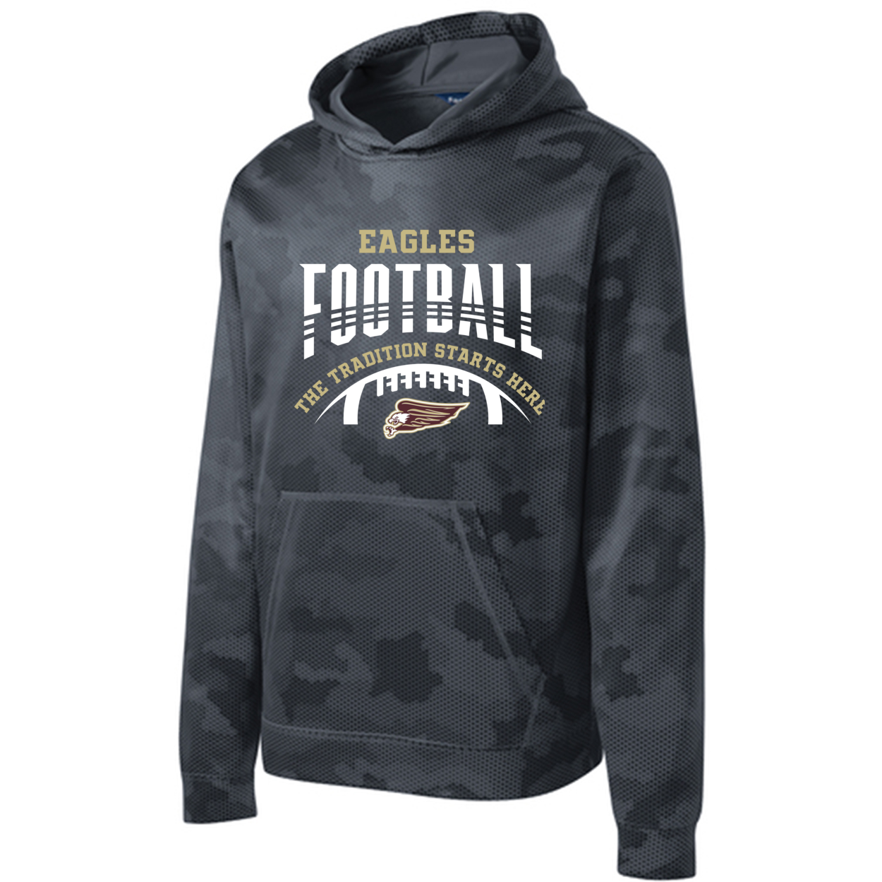 Youth Tackle Football Tradition Camo Sport-Wick Performance Fleece Hoodie