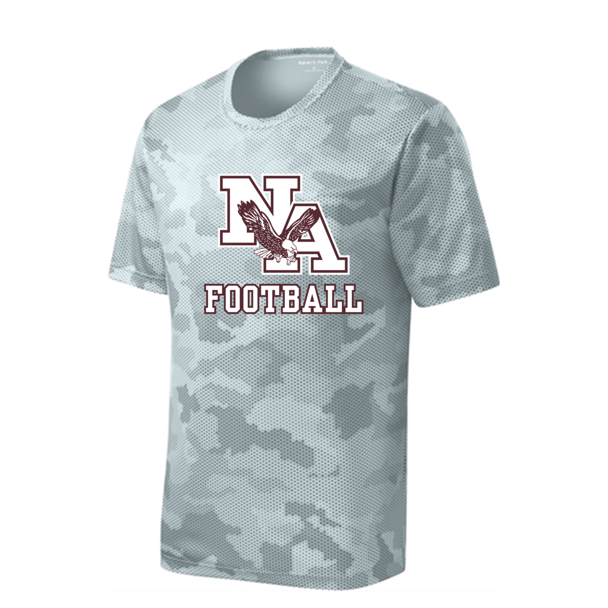 Youth Camo Classic Logo Football Competitor Performance Short Sleeve Graphic Tee