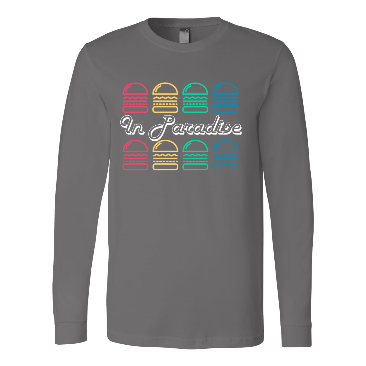 Adult Unisex Heaven On Earth Cheeseburger Graphic Super Soft Long Sleeve Tee