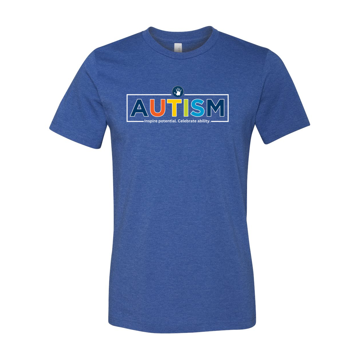 Adult Unisex "Autism Inspire Potential Celebrate Ability" Bridgeway Graphic Short Sleeve Tee