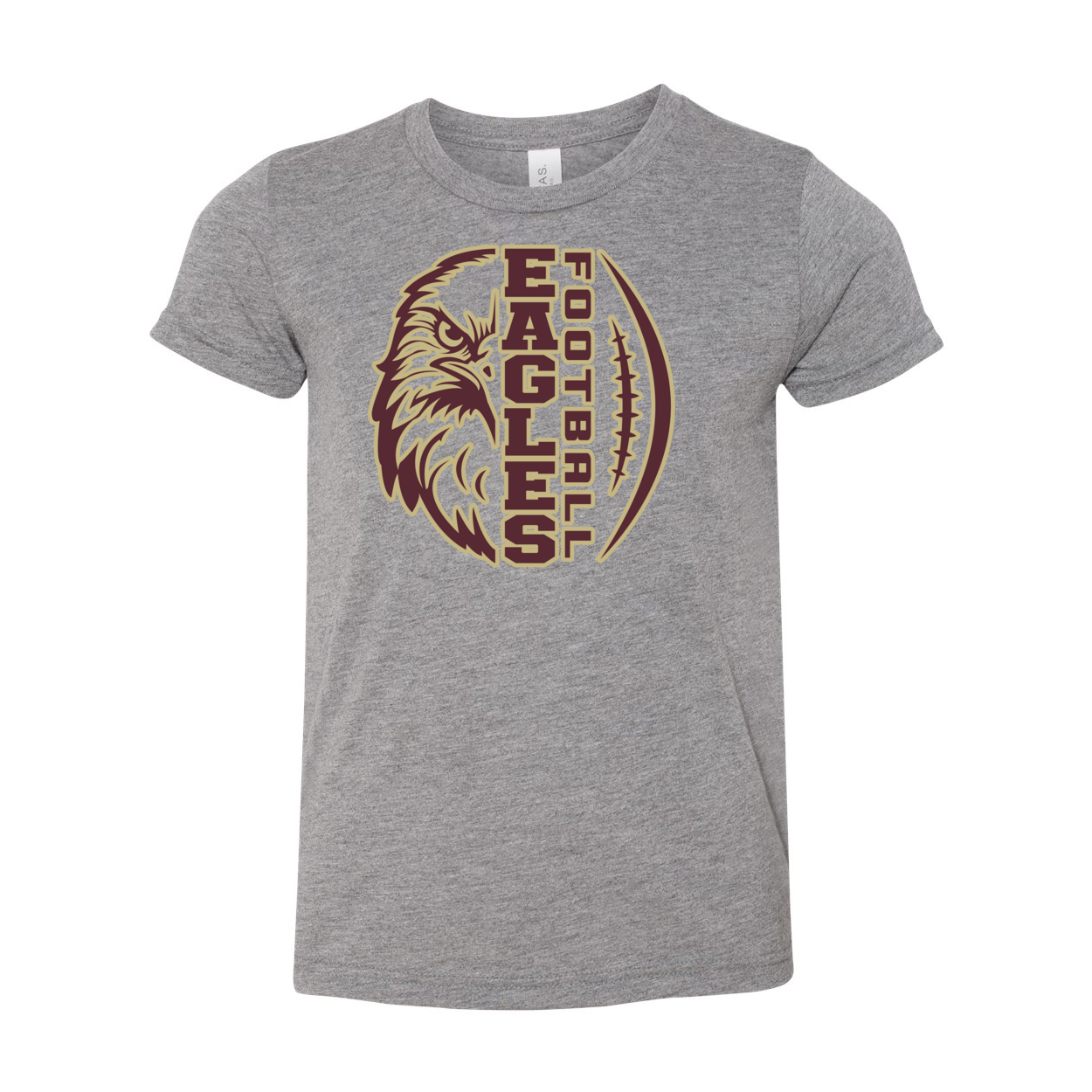 Youth Super Soft Epic Eagle Football Short Sleeve Graphic Tee