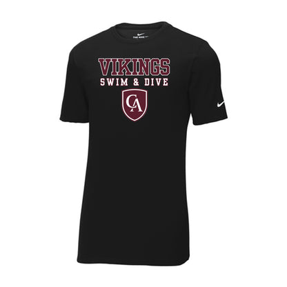 Adult Unisex Columbus Academy Vikings Swim & Dive Graphic Nike Dri-FIT Performance Tee