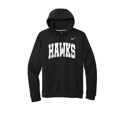 Adult Unisex Westerville Central Distressed Oversized Hawks Graphic Nike Club Fleece Hoodie