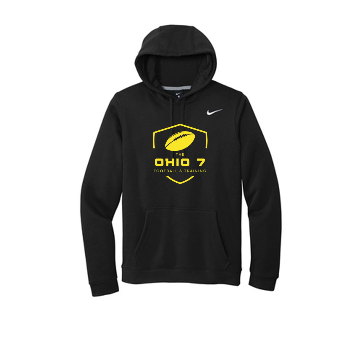 Adult Unisex The Ohio 7 Yellow Logo Graphic Nike Club Fleece Hoodie