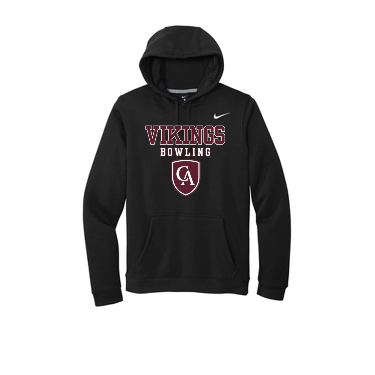 Adult Unisex Columbus Academy Vikings Bowling Graphic Nike Club Fleece Hoodie