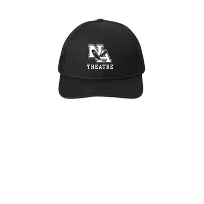 Adult Unisex White/Black Classic NA Theatre Logo Snapback Trucker Hat