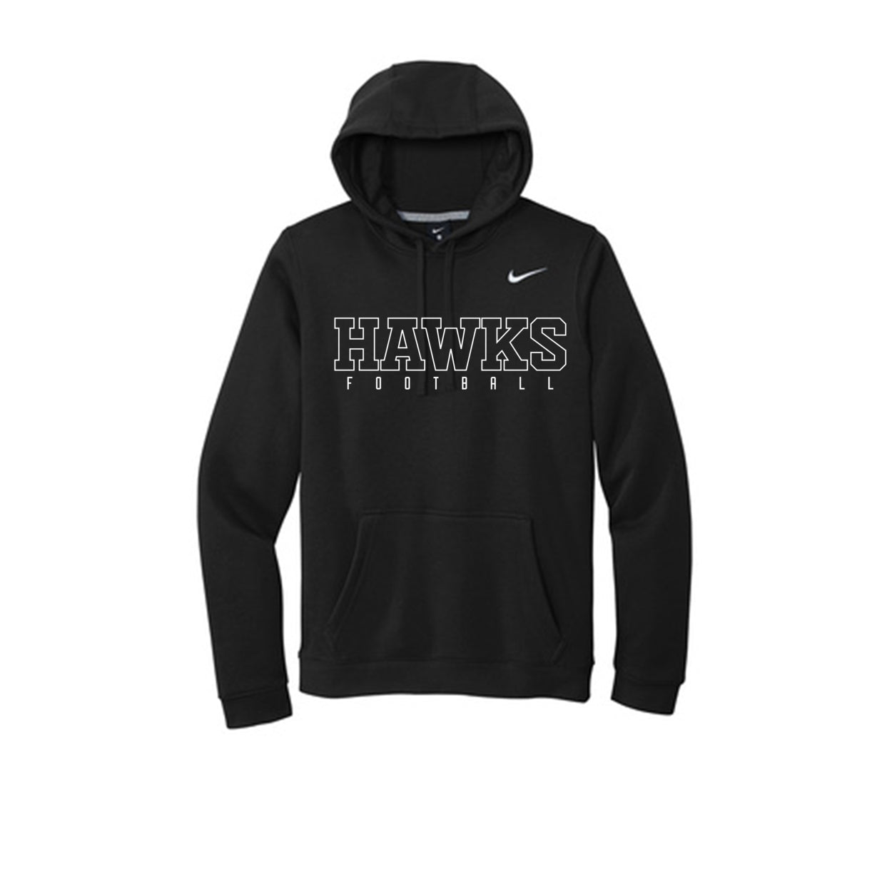 Adult Unisex Westerville Central Block Hawks Football Graphic Nike Club Fleece Hoodie