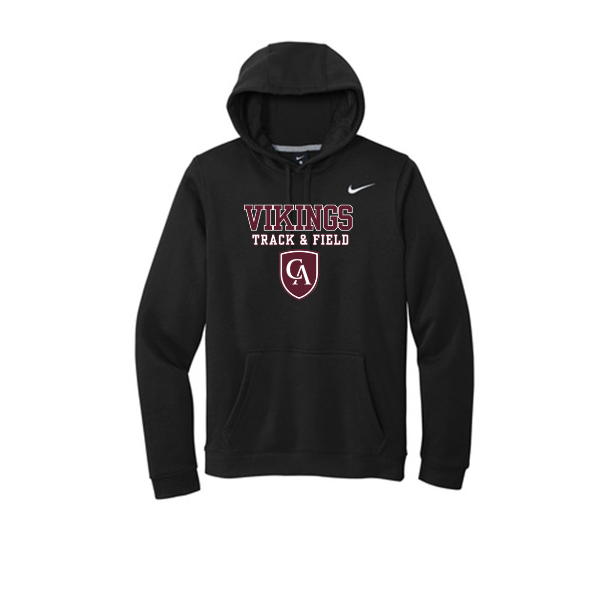 Adult Unisex Columbus Academy Vikings Track & Field Graphic Nike Club Fleece Hoodie