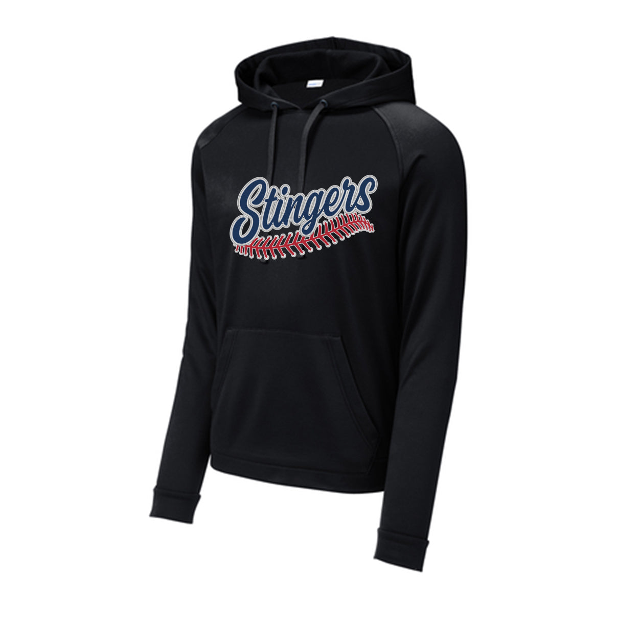Adult Unisex Stingers Softball Stitches Graphic Sport-Tek® Re-Compete Fleece Pullover Performanc Hoodie