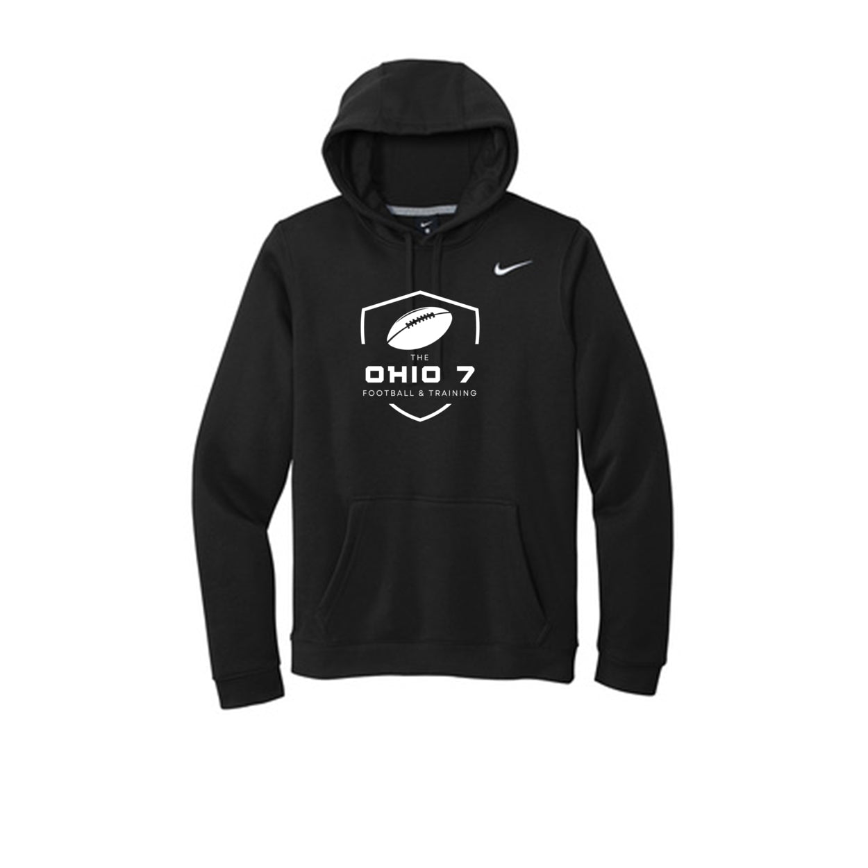 Adult Unisex The Ohio 7 White Logo Graphic Nike Club Fleece Hoodie