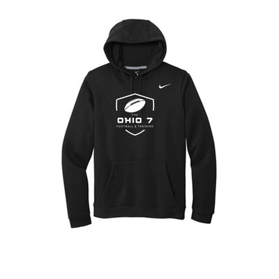 Adult Unisex The Ohio 7 White Logo Graphic Nike Club Fleece Hoodie