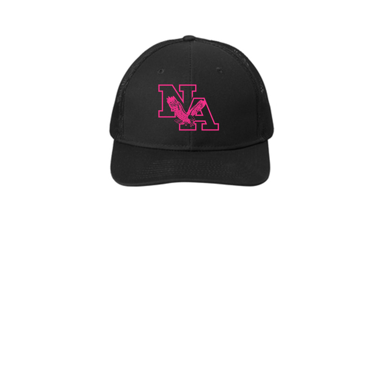 Adult Unisex Neon Pink Power Logo Snapback Trucker Hat - PINK OCTOBER