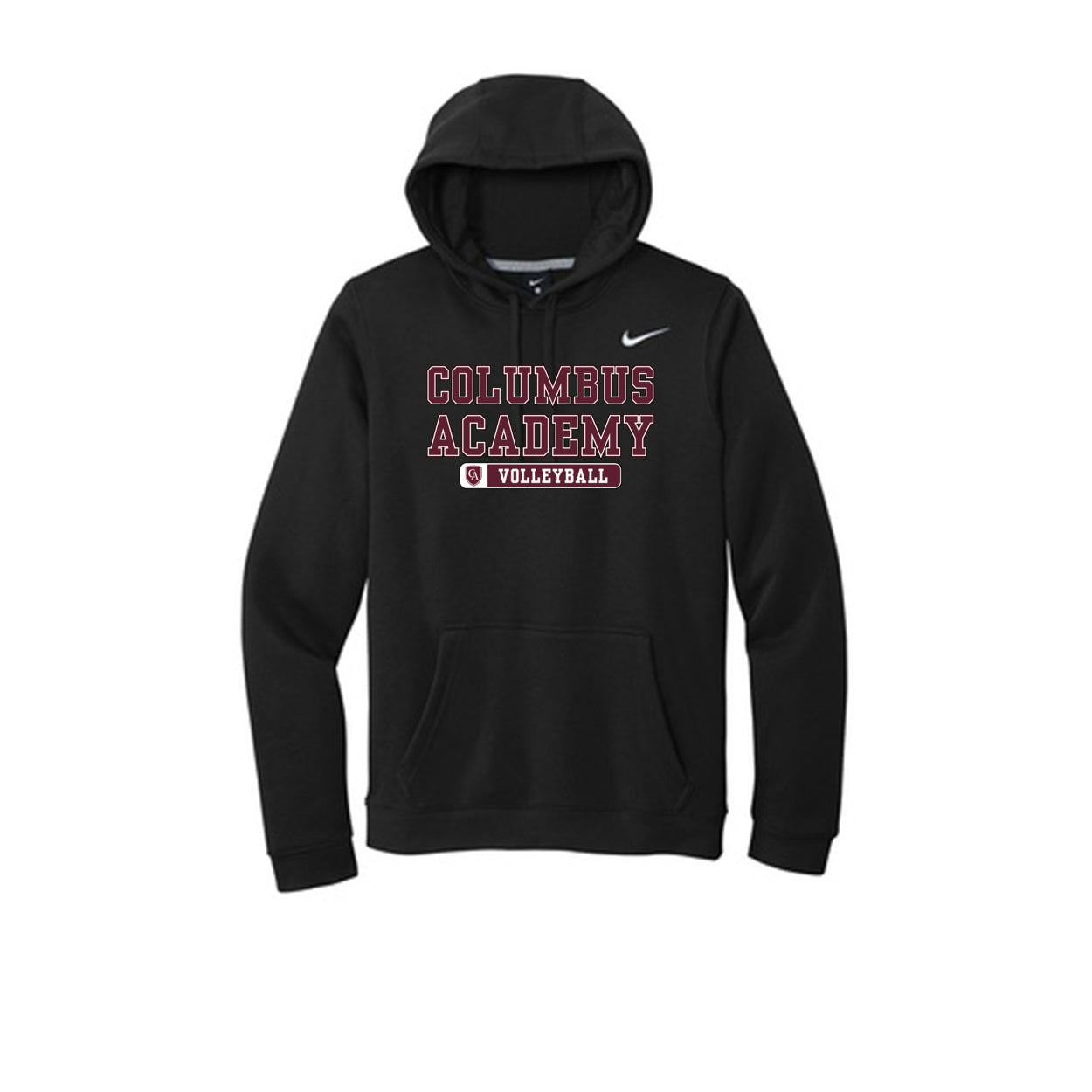 Adult Unisex Columbus Academy Volleyball Graphic Nike Club Fleece Hoodie