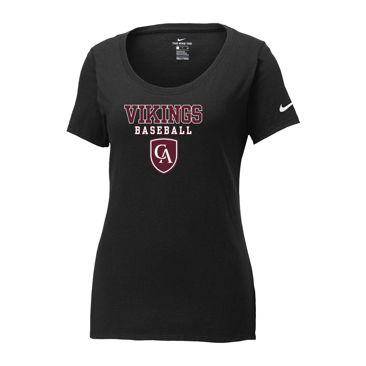 Women's Columbus Academy Vikings Wrestling Graphic Nike Core Cotton Scoop Neck Tee