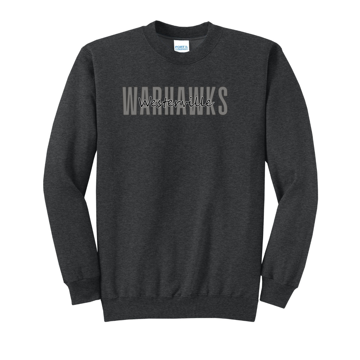 Adult Unisex Westerville Central Warhawks Spirit Script Graphic Easy Sweatshirt