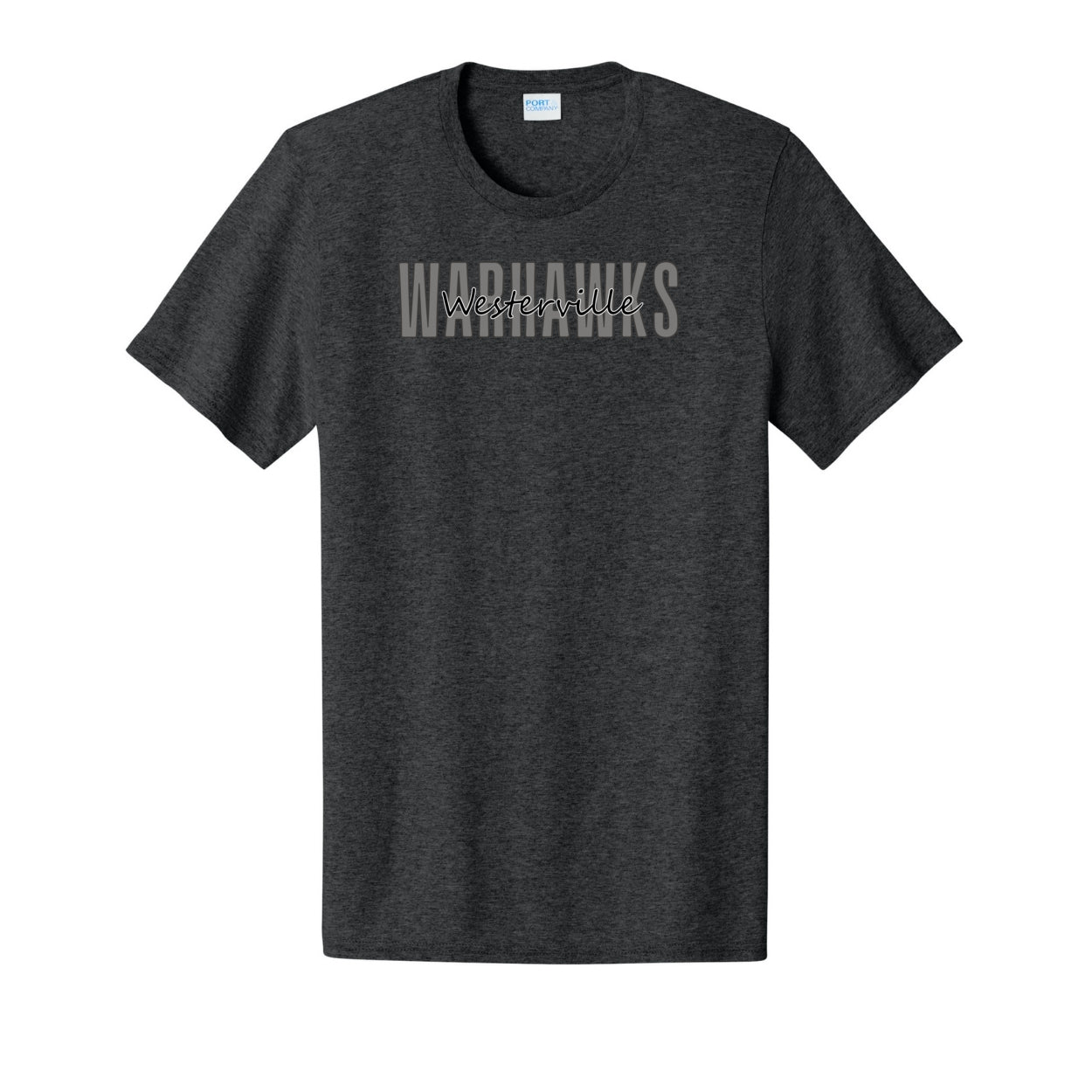 Adult Unisex Westerville Central Warhawks Spirit Script Graphic Easy Tee