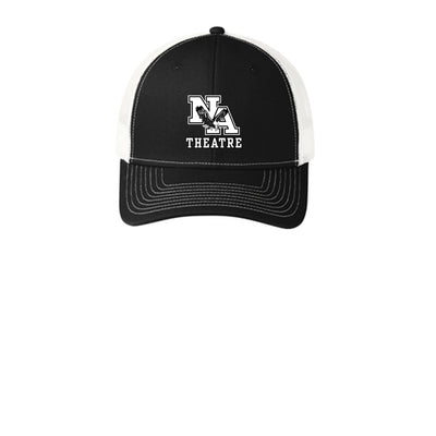 Adult Unisex White/Black Classic NA Theatre Logo Snapback Trucker Hat