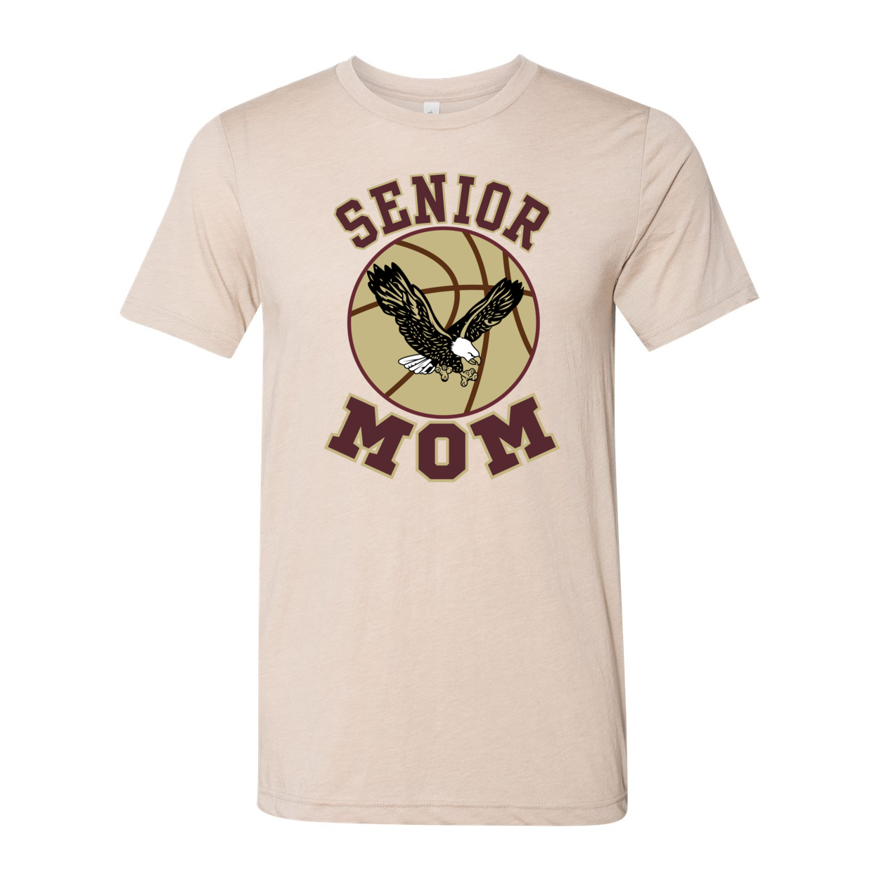 Adult Unisex Super Soft Senior Basketball Mom Short Sleeve Graphic Tee