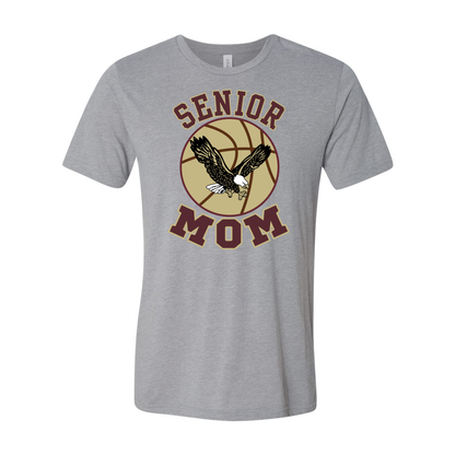 Adult Unisex Super Soft Senior Basketball Mom Short Sleeve Graphic Tee