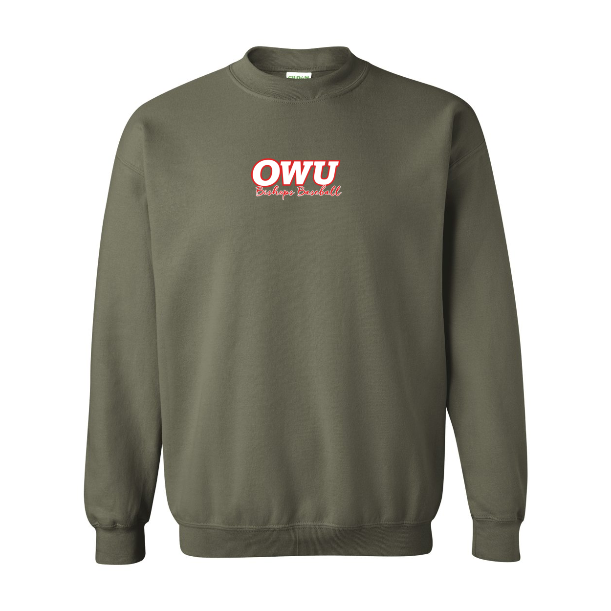 Adult Unisex OWU Script Bishops Baseball Graphic Sweatshirt - Ohio Wesleyan University