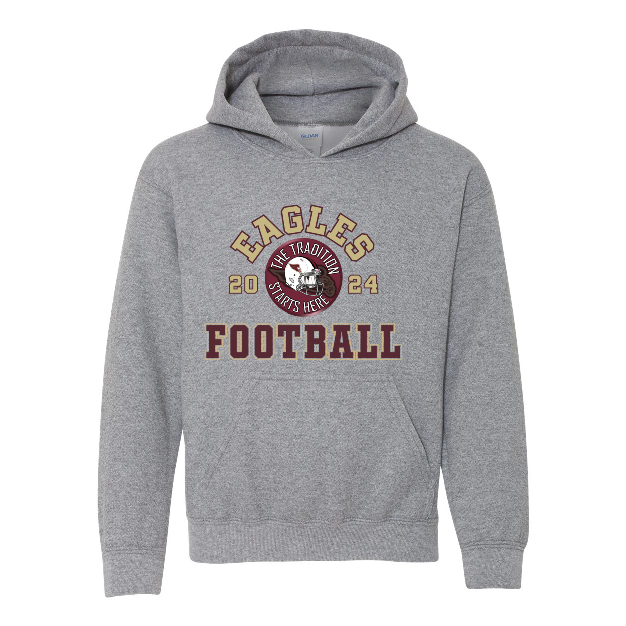 Youth Classic Eagles Tackle Football Graphic Hoodie