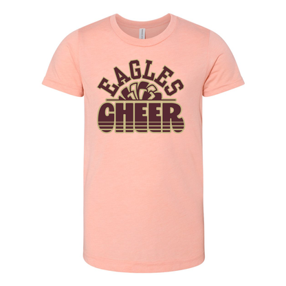 Youth Super Soft Eagles Cheer Short Sleeve Graphic Tee - New Albany Eagles