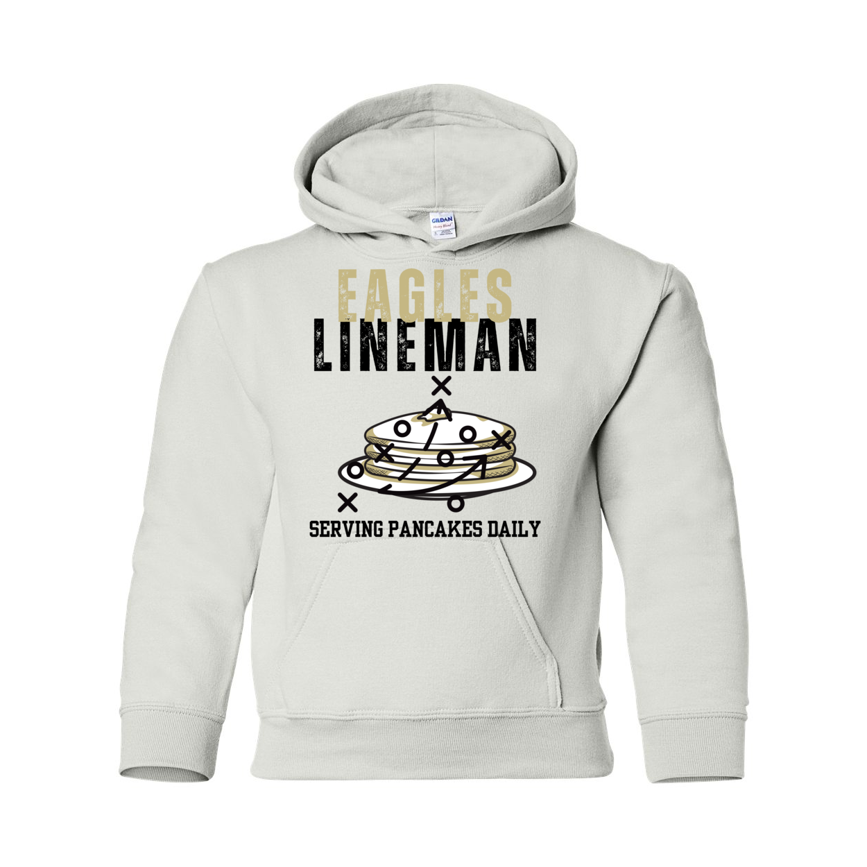 Youth Eagles Lineman Pancake Graphic Hoodie